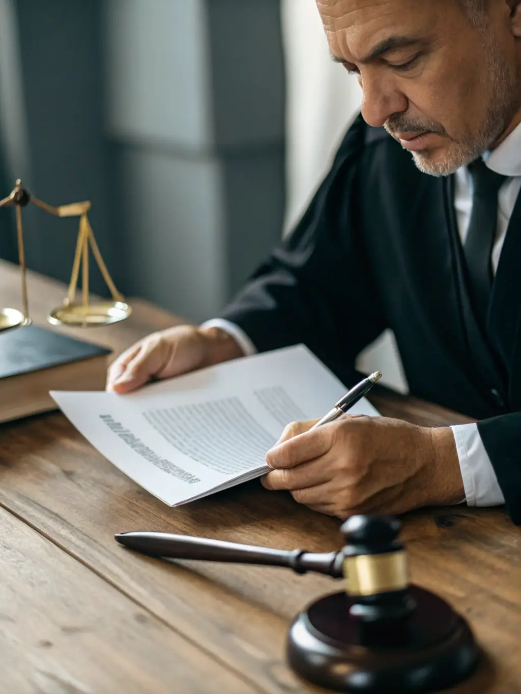 A detailed close-up of legal documents being reviewed under a bright light, symbolizing meticulous preparation and attention to detail.